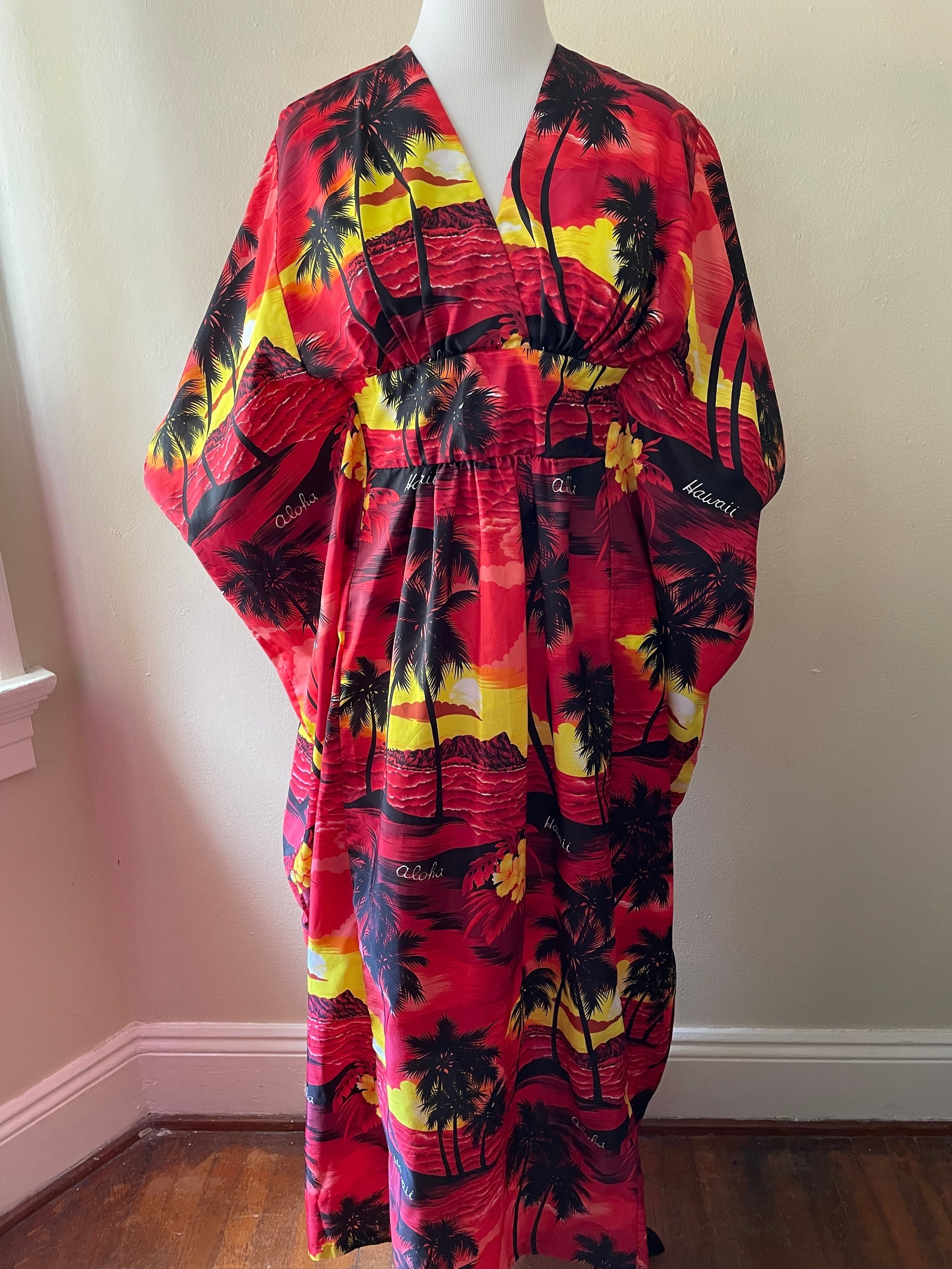 Hawaiian kimono dress deals
