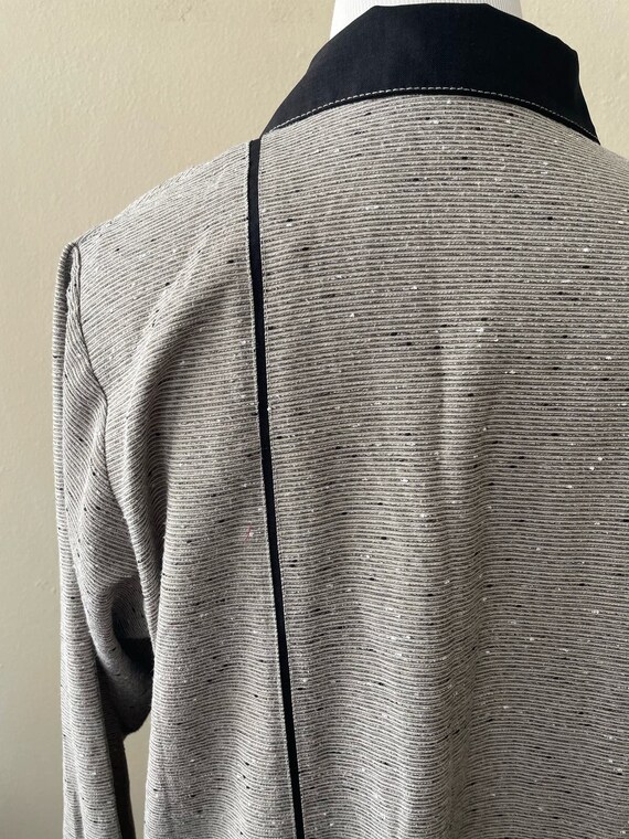 Size 2XL - Vintage 80s Gray Black Collared Shirt … - image 4