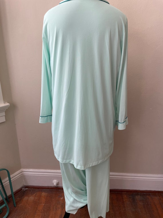 Size XL - Vintage Three Piece Light Green Pajama … - image 3
