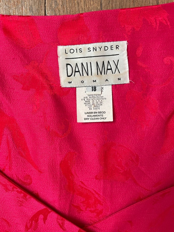 Size XL - Vintage Red & Pink Two Piece Skirt Suit… - image 5