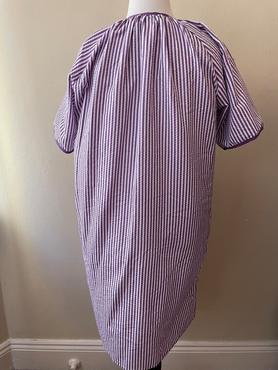 Large - Vintage Purple Striped Grape Pocket House… - image 4