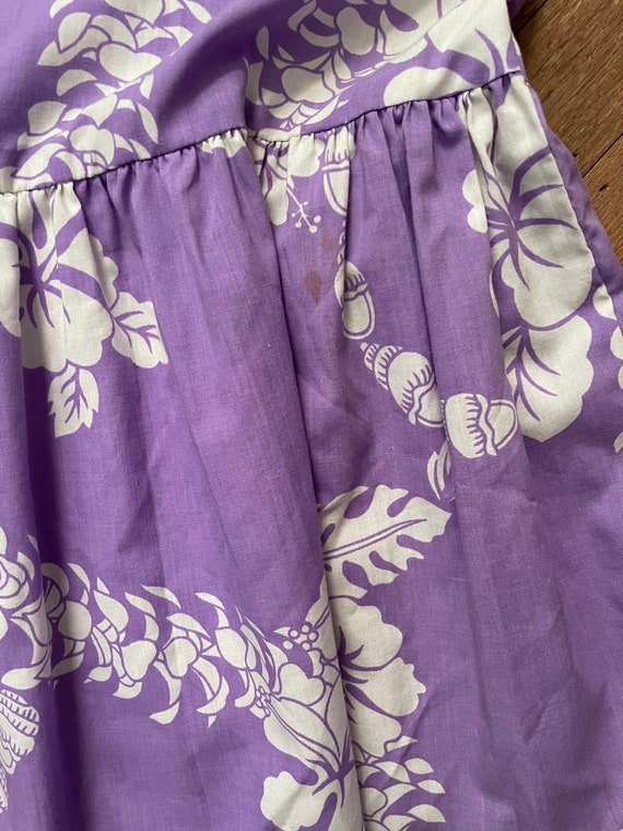 Size XL - Vintage Purple Hilo Hattie Ruffle Hawai… - image 4