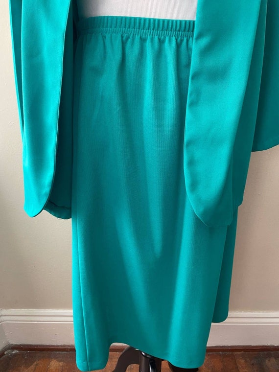 Size 2XL - Vintage Teal Green 80s Haband Skirt Siz