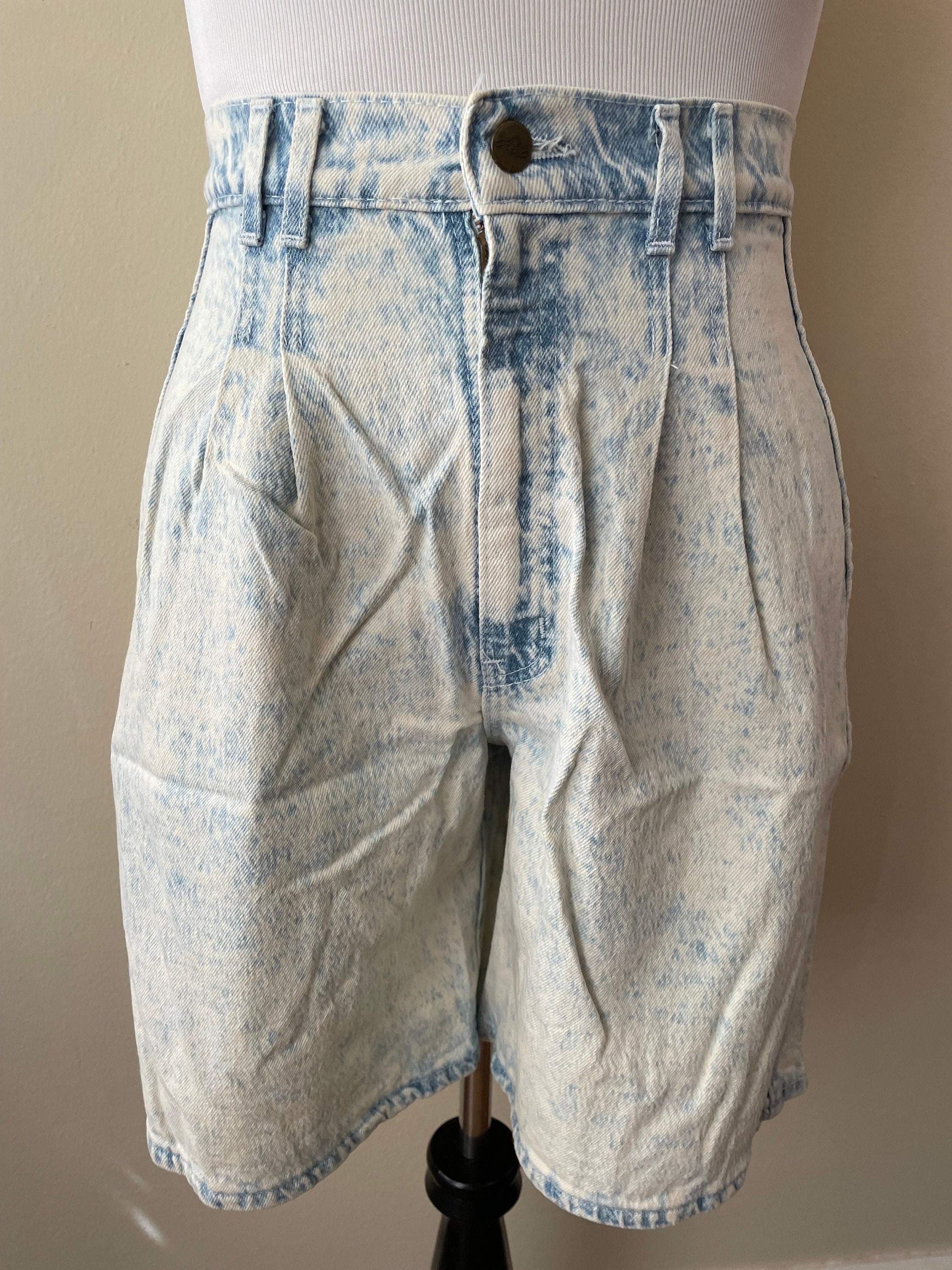 Size M - Vintage 90s Acid Wash Jean Shorts by Chic Size 16