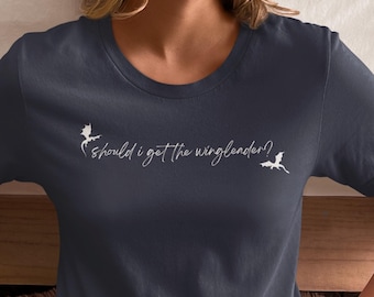 Fourth Wing Inspired Tee: 'Should I get the wingleader?' Dragon Booktok Shirt