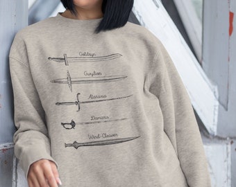 SJM Universe Swords Sweatshirt: Acotar, Tog, Cc Bookish Design