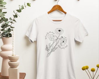 From Blood and Ash Poppy Flower Graphic Tee - Booktok Shirt