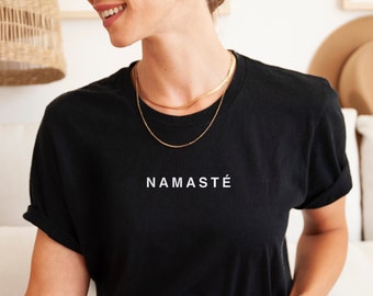 Minimalist Namaste T-shirt: Unisex Organic Cotton Yoga Tee