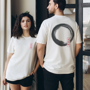 Zen Enso Circle T-Shirt: Unisex Japanese Calligraphy Tee