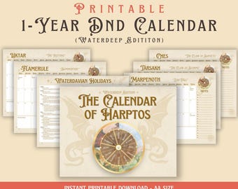 Printable D&D 5E Faerunian Calendar - Etsy