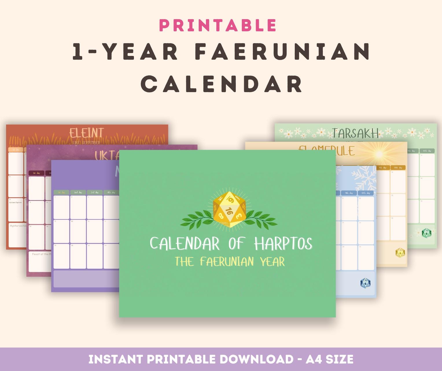 Calendar of Harptos - Etsy calendar-of-harptos-etsy