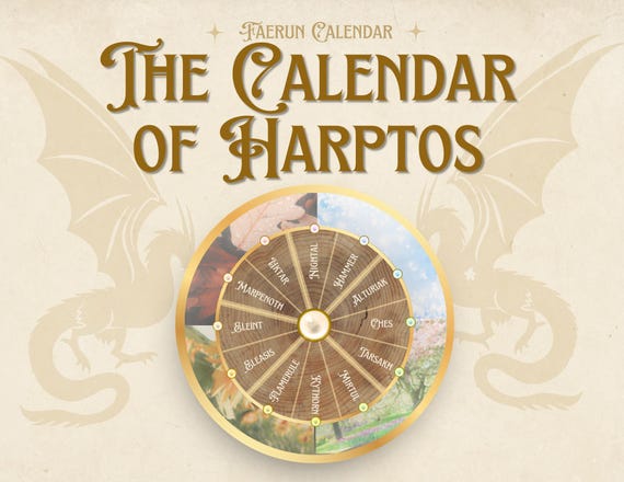 Printable D&D 5E Faerunian Calendar - Etsy