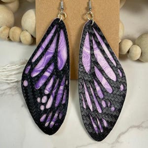 Earrings-Monarch Butterfly violet