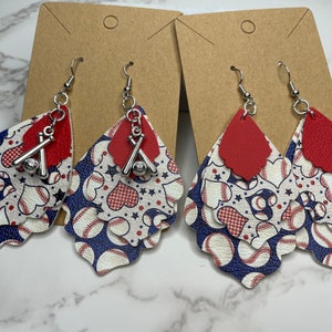 Earrings-I Love Baseball