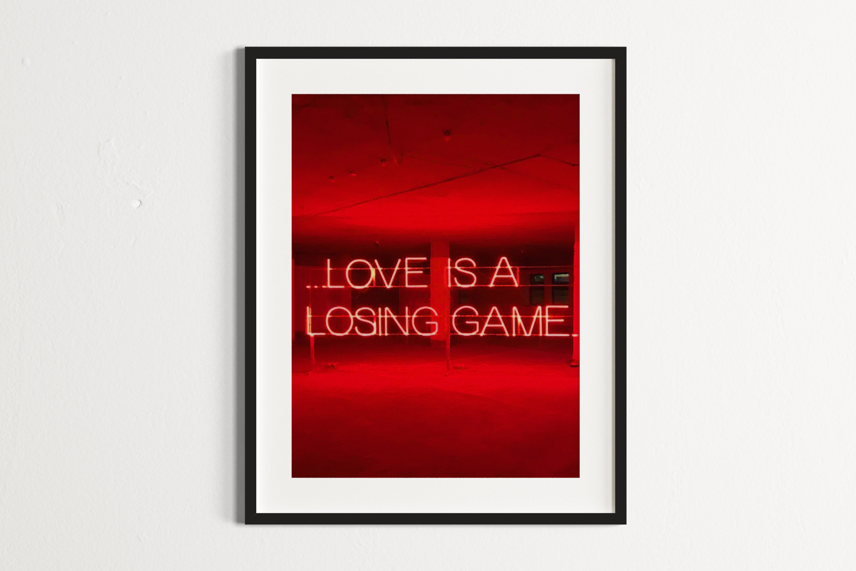 Set of 6 Boujee Luxury Red Poster Neon Red Aesthetic Teen Girl Room