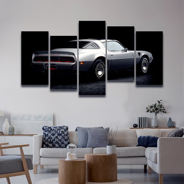 1979 Pontiac Firebird Trans-Am 5 Pieces Canvas Wall Art, Large Framed 5 Panel Canvas Wall Art, Extra Large Framed Canvas Wall Art Modern