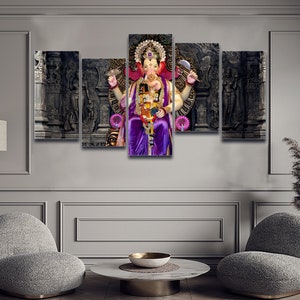Ganesha 5 Piece Canvas - Etsy