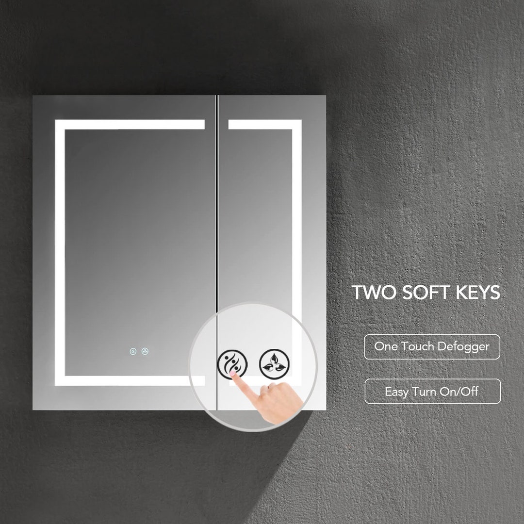 30 Inch Recessed or Surface LED Mirror Medicine With Lights and