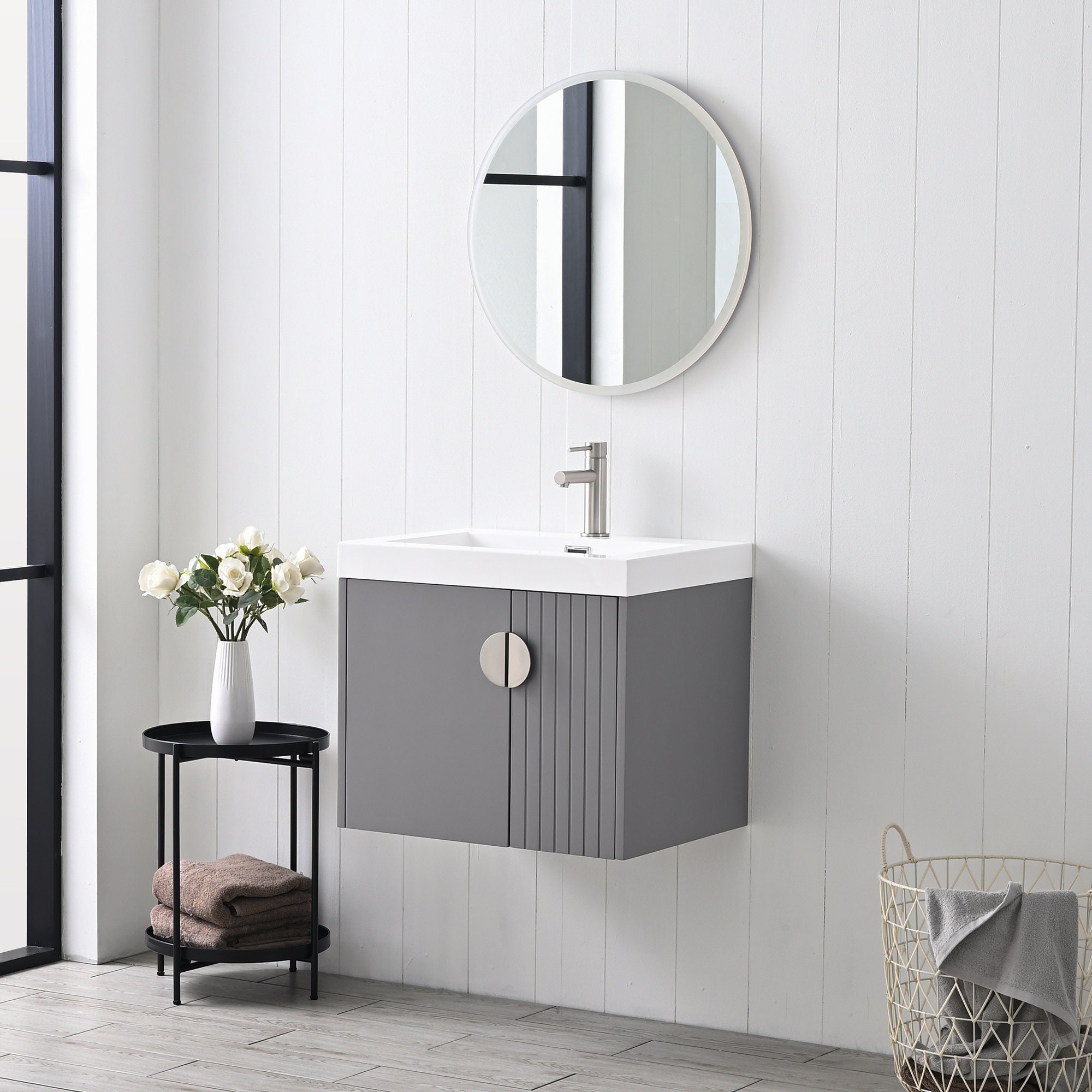 Floating bathroom vanity 24 inch discount