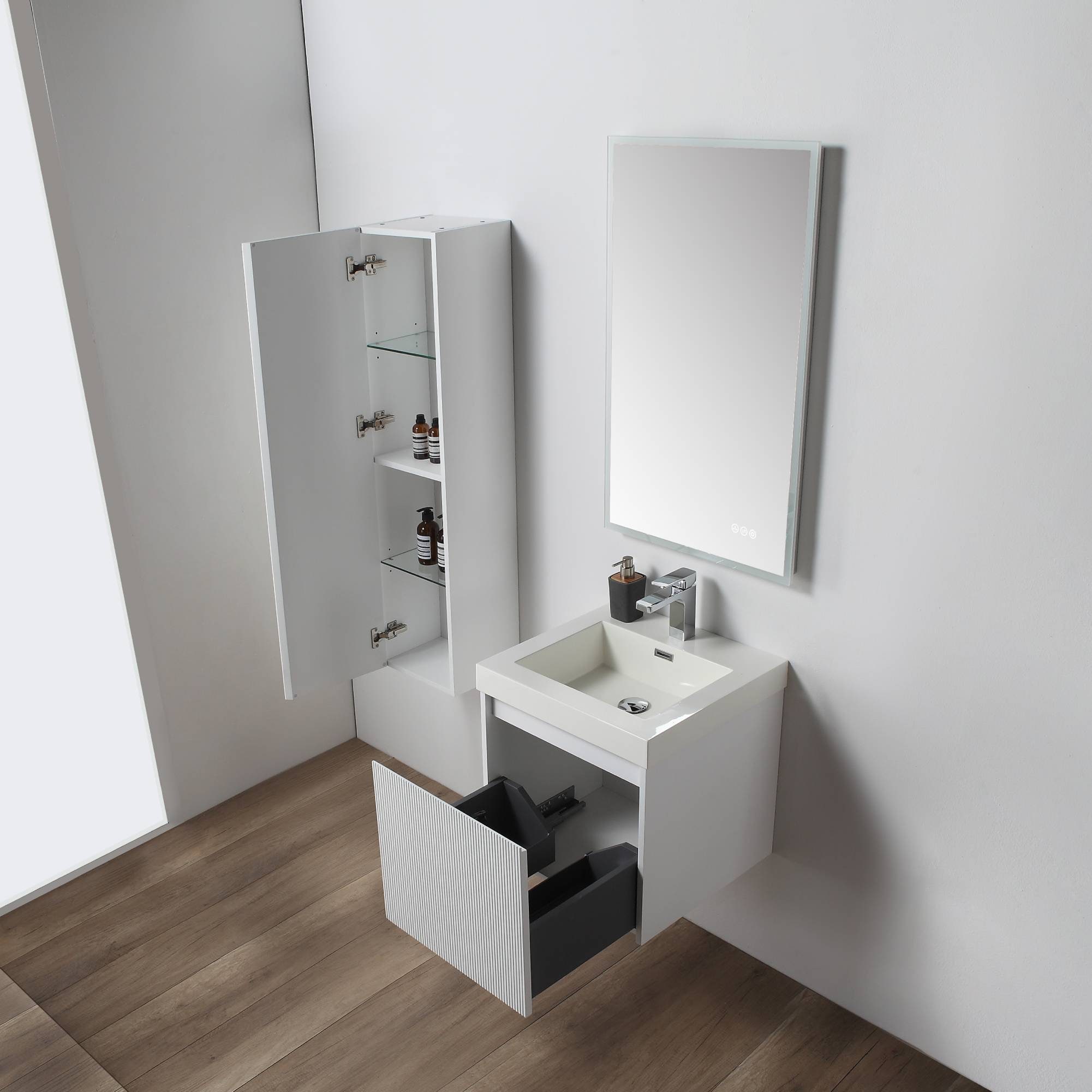 20 Inch Floating Bathroom Vanity With Sink, Wall Mounted Vanity - Etsy