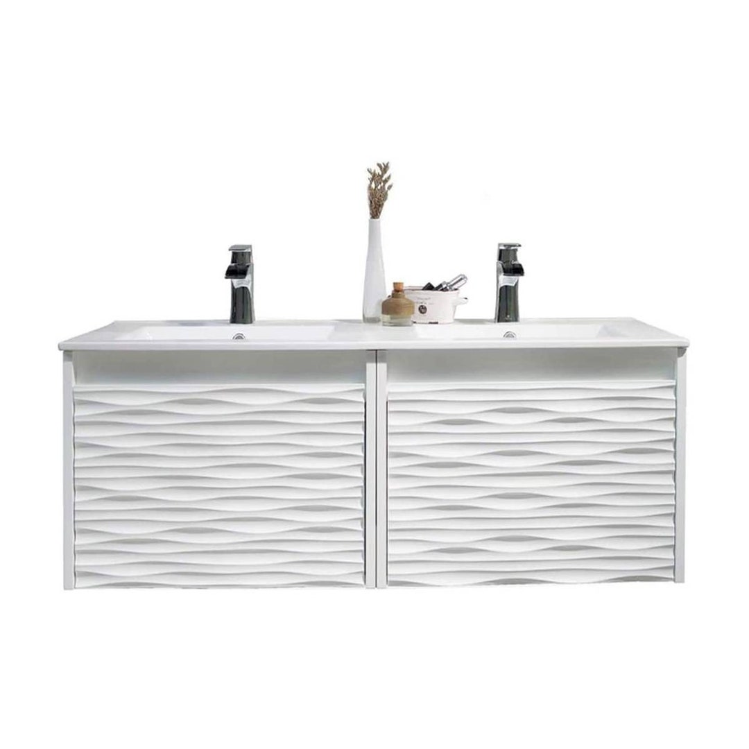 All Wood 48 Inch Bathroom Vanity With Ceramic Double Sink - Etsy