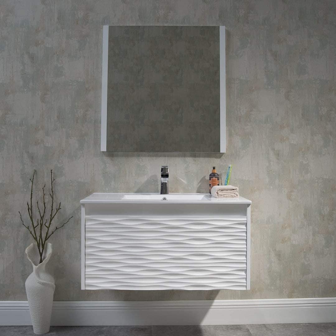 All Wood 36 Inch Bathroom Vanity With Ceramic Sink - Etsy