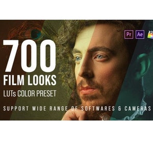 700+ Film Looks | LUTs Color Kommerzielle Filmische Hochzeit Preset Pack 100+ Jedes für Sony, Arri, Nikon, Canon, Red, Blackmagicdesign, etc