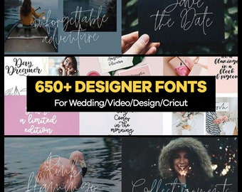 Künstlerische Designer Schriftarten | 650+ Schriftarten für Hochzeit, Event, Video und Kunstwerke | TTF/OTF