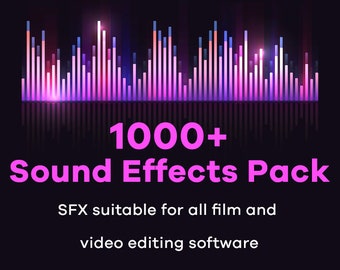 Plus de 1000 effets sonores pour les créateurs de vidéos, de films et de contenu | Convient à tous les logiciels d&#39;édition incl. Premiere Pro, DaVinci Resolve, Final Cut Pro