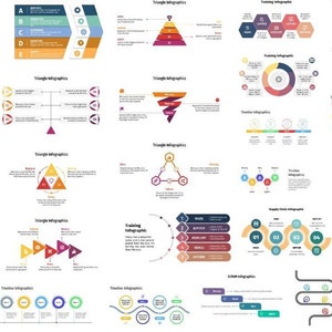 Peut inclure: Un mod&egrave;le d'infographie color&eacute; avec diff&eacute;rentes formes et designs, notamment des triangles, des cercles et des hexagones. L'infographie utilise diff&eacute;rentes couleurs pour repr&eacute;senter diff&eacute;rentes &eacute;tapes ou phases d'un processus. L'infographie comprend &eacute;galement des &eacute;tiquettes de texte et des ic&ocirc;nes pour illustrer les informations.
