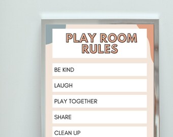 Spielzimmer Regeln druckbar, Playroom Regeln Instant Download, Neutrale Spielzimmer Wandkunst, Spielzimmer Regeln, Playroom Dekor, druckbare Kunst