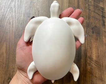 Grande tortue de 5,5 po. à peindre | Tortue vierge en plâtre moulé à la main | Peinture mandala