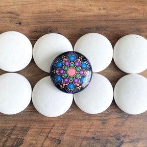 Set of 8 - 3&quot; Blank Rocks for Painting | Hand Casted Plaster Stone | Mandala Painting | Rock Art