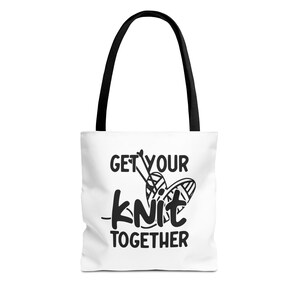 Crochet Tote Bag Crochet Project Bag Knitting Tote Bag Knitting Project Tote Yarn Lover Crafting Funny Tote Bag