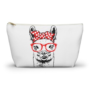Llama Bolsa de maquillaje Fundación Bolsa de maquillaje Maquillaje y Cabello Bolsa organizadora de viaje Bolsa de maquillaje portátil Bolsa de transporte de maquillaje Bolsa de maquillaje para adolescentes