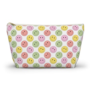 Bolsa de maquillaje de cara feliz Bolsa de maquillaje de cara sonriente Bolsa de maquillaje de sonrisa Bolsa de maquillaje linda Bolsa de maquillaje pequeña Bolsa de maquillaje de viaje Bolsa de maquillaje para adolescentes
