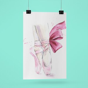 Ballet Wall Art | Ballet Poster | Ballerina Print | Ballet Wall Art | Ballerina Wall Art | Ballet Dancer Gift | Ballet Shoes Print