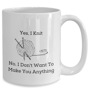 Funny knitting mug, knitting mug funny, mug for knitter, knitting mug