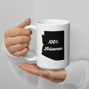 100% Arizonan White glossy mug