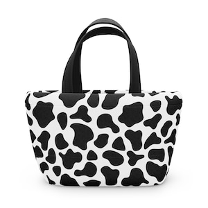 Lunchtas met koeienprint voor dames Lunchbox met koeprint voor meisjes Reislunchtas Lunchtas voor werk of school