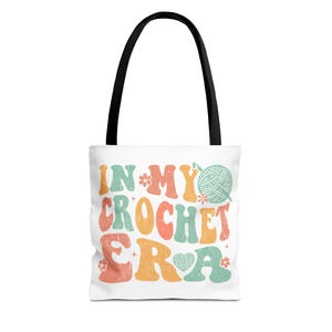 Crochet Tote Bag Crochet Project Bag Knitting Tote Bag Knitting Project Tote Yarn Lover Crafting Funny Tote Bag