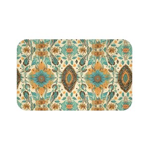 Boho Bath Mat Bathroom Decor Bathroom Mat Bathroom Accessories Bath Rug Non Slip Bath Mat