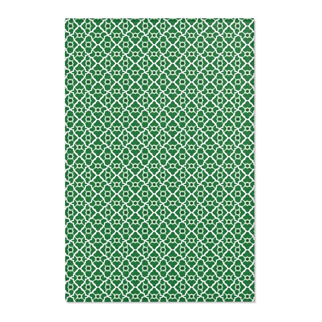 Green Geometric Area Rug - Etsy