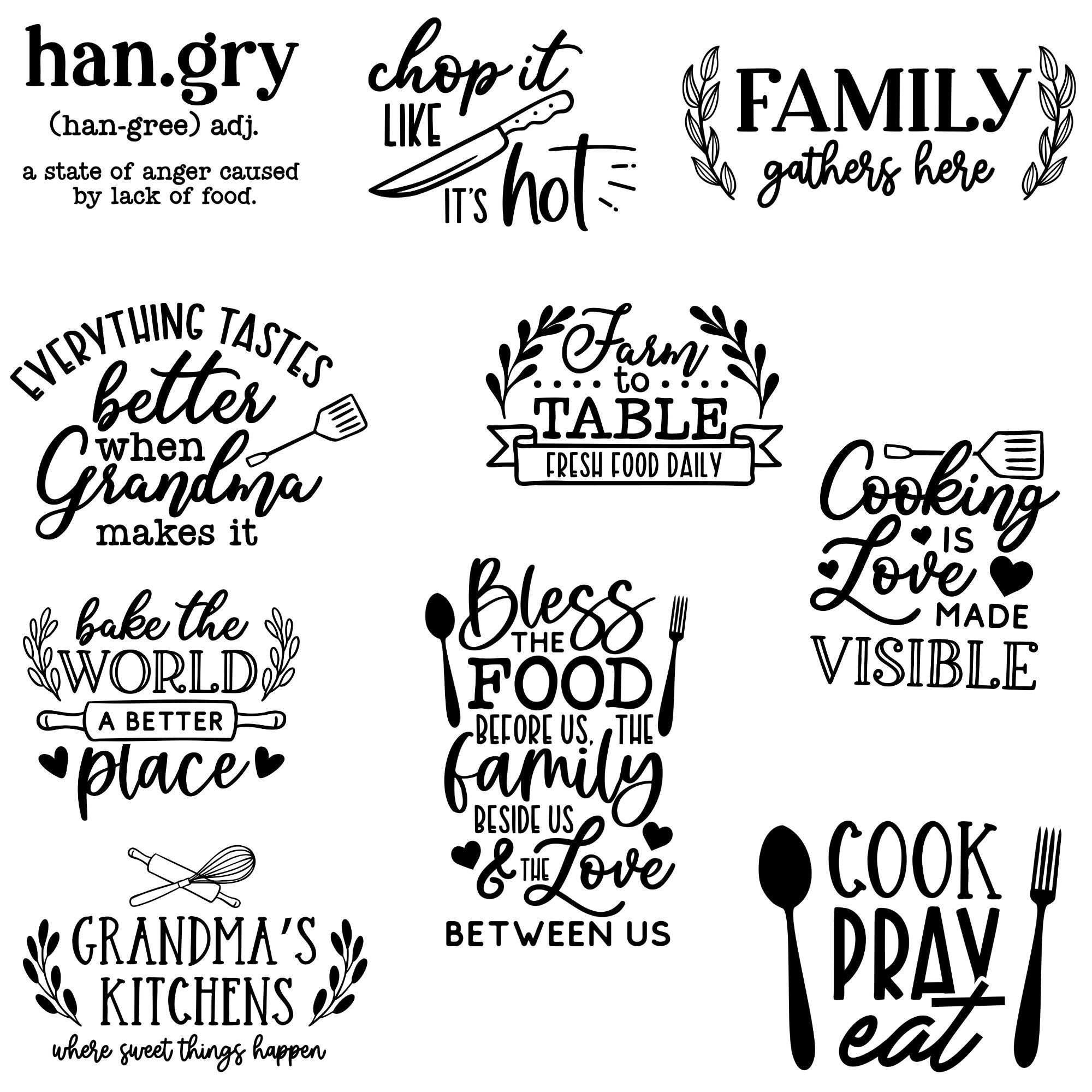 25 Cutting Board Svg Bundle Dxf Eps Png Baking Svg Kitchen Etsy