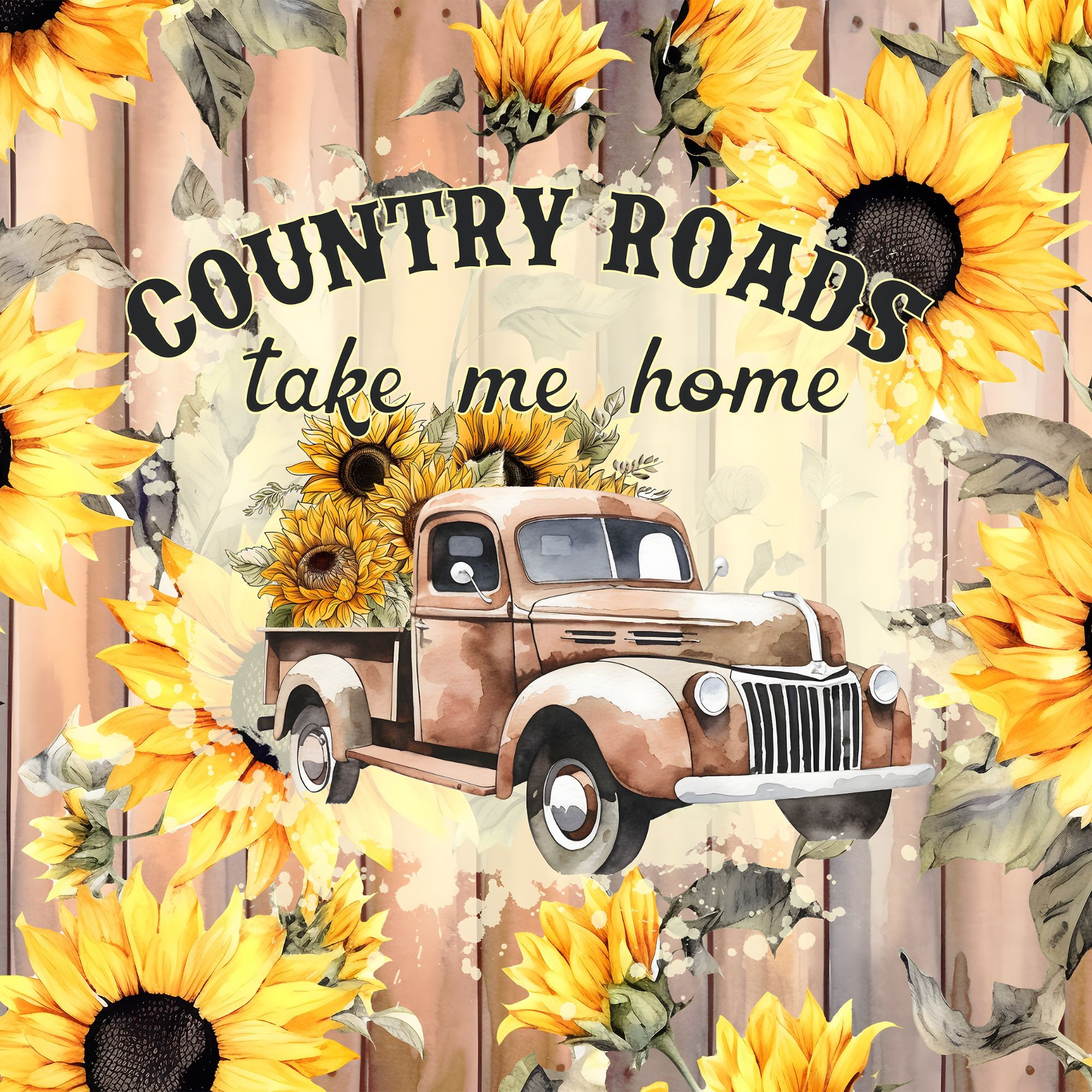 Tenda Da Doccia Country Roads 105x160cm - Stile Retro Con Girasoli E Agriturismo - Foto 10