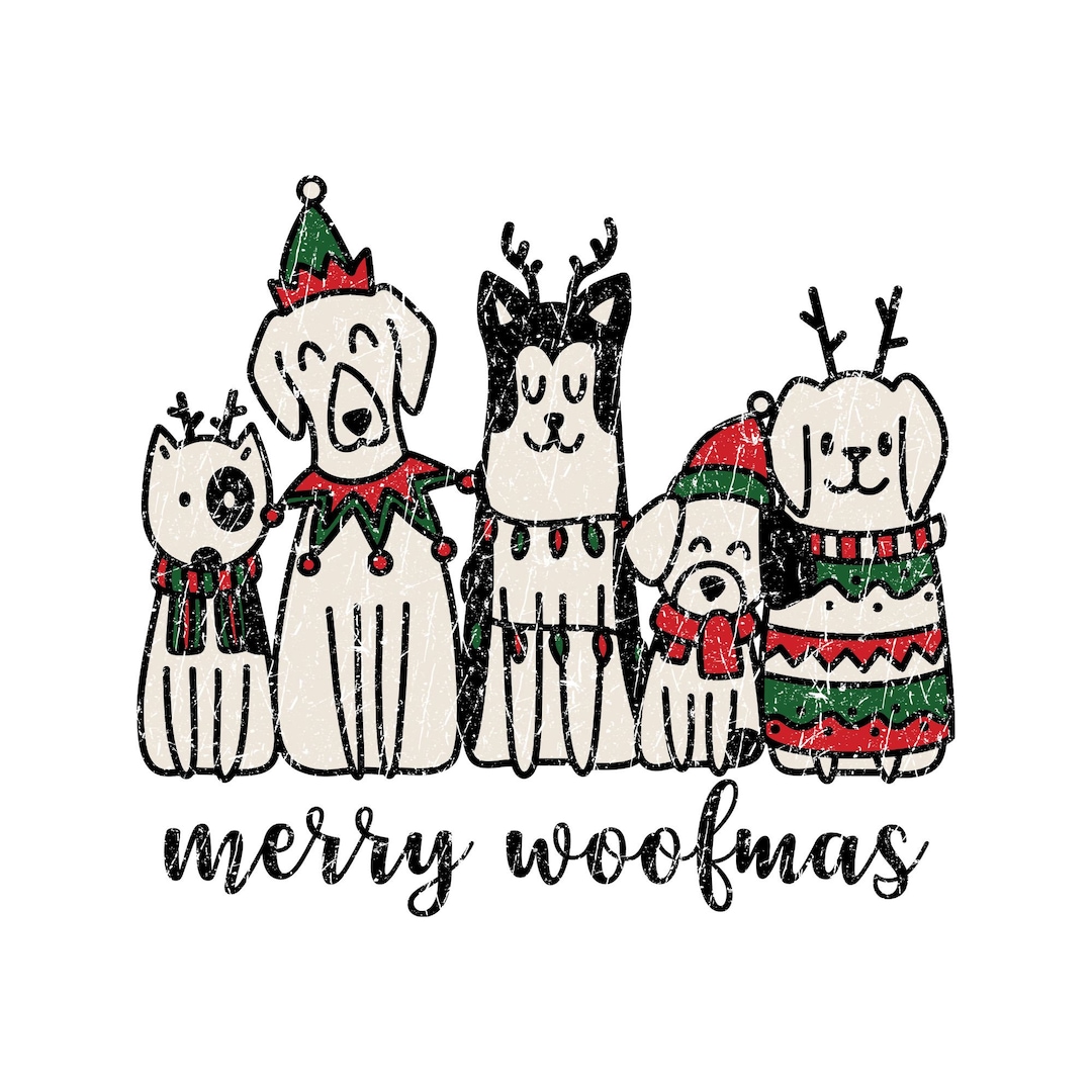 Dog Christmas SVG Merry Woofmas SVG Dog Christmas Tree SVG Etsy