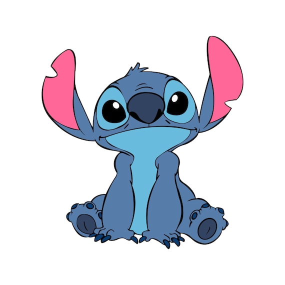 Premium Vector  Sticker of a stitch sitting on a grass and gray