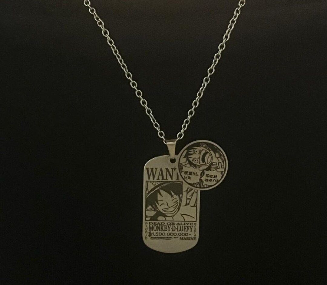 One Piece Necklace Bounty Card 1 Piece Anime Keyring Etsy