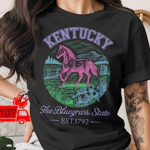 Kentucky T-Shirt, Bluegrass State Shirt, Horse Shirt, Kentucky Home, Comfort Colors Tee, Est 1792, Kentucky Gift, Kentucky Souvenir