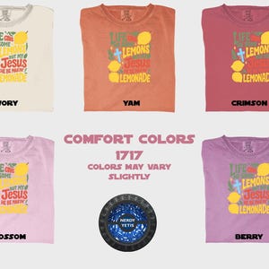 Lemonade Jesus T-Shirt, Christian Apparel, Comfort Colors, Forrest Frank Fan, Life Gave Me Lemons, Faith Based Shirt image 4